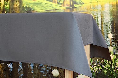 KAMACA Tischdecke für innen und außen Gartentischdecke Moderne Textile Decke für das ganze Jahr schmutzabweisend knitterfrei unifarben (anthrazit, Tischdecke 130x220 cm)