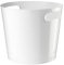 HOMESHOPA Handy Plastic Bin, Round Flexible Storage Container Bucket, Lightweight Portable Multipurpose Paper Trash Bin, Ice Bucket, Laundry Basket, Flexi Tub for Home Office Kitchen Household (White)