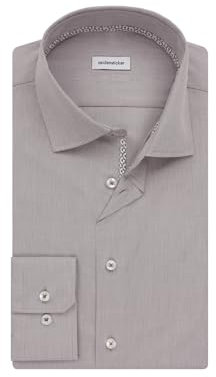 Seidensticker Herren Slim Fit Langarm Hemd, Grau, 42 EU