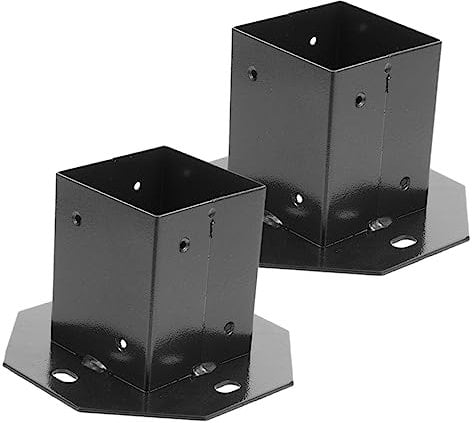 OSALADI Briefkastenpfostensockel Aus Holz – 2 Stück Deckgeländerhalterungen Briefkastenpfostenschutz Metalldeckpfosten