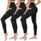TNNZEET 3er Pack Leggings Damen High Waist Schwarz Leggins Blickdicht für Sport Gym(Schwarz/Schwarz/Schwarz-mit Taschen,2XL)
