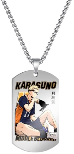 Anime High Kyuu Männer Halskette Hinata Shoyo Anime Karasuno High School Volleyball Figur Anhänger Ornament für Männer Frauen Teen Geschenk