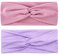 CHENGZI Sport Stirnband Yoga Stirnband Elastisches mehrfarbiges breites Stirnband Laufende Schaukel absorbierende Frauen Stirnband (Rosa+Lila)