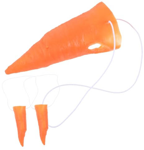 SAFIGLE Ostern-Karottennasen im 3er-Pack: Schneemann-Nasen-Set – Weihnachtsdeko-Accessoires aus weichem Schaumstoff für Kinderbastelarbeiten und Winterfest-DIY