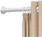 Duschvorhangstange 40 cm Bis 500 cm Spannvorhangstangen Ohne Bohren, Vorhangstange, Gardinenstange für Türen, Fenster, Kleiderschränke, Badezimmer, Edelstahl, Teleskop, Rutschfest(Weiß,310-400cm/123-1