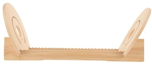 HOMOCONO Vinyl Record Display Rack Wooden Cd Storage Rack Desktop Organizer for Cd and Documents for Office Home Use Tidy and Accessible