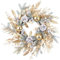 ZOUBAOQ Weihnachtskranz vorne Silber Gold Tannenzapfen Schnee Kiefer Nadel Rattan Frost Hängend D T7Z4 Dekor Kugel Rattan Party