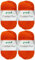 4x50 Gramm Gründl Cotton Fun Häkelgarn aus 100% Baumwolle inkl. Anleitung für Einkaufsnetz (18 Orange)