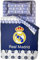 R. Madrid 3-teiliges Bettlaken-Set (Spannbetttuch, Oberlaken und 1 Kissenbezug), Bettwäsche, Geschenk von R. Madrid, Bettlaken für Jungen- und Mädchenbetten, Bettwäsche 135