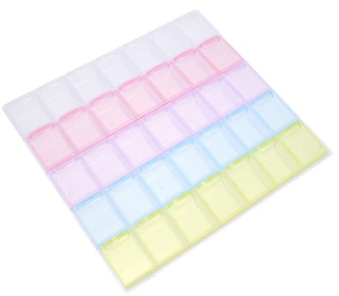 NUSITOU Sortierkasten Für Diamanten 35 Fächer Quadratische Und Runde Steine Glitter Und Perlen Praktische Sortierbox Für Schmuck Und Bastelbedarf Geschenkbox Mit Deckel