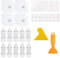 40 Stück Bilderhaken Selbstklebend, Transparent Klebenagel Bilder Aufhängen Ohne Bohren, Bilderaufhänger zum Kleben mit Kunststoff Spachtel Set