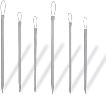 Gosknor 6pcs Agujas para Hilo, Agujas de Aluminio con Ojo Grande Hilo de Nylon Bobina Cuerda Herramientas Tejer Lana para Costura Tejer Crochet