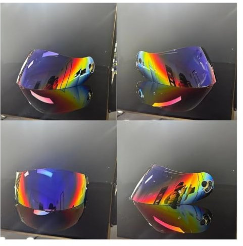 Motociclo Visiera for casco, X803 RS Visiera for casco Lente Visiera for casco integrale Lente di ricambio for placcatura for Nolan X-lite X-803 X-803RS UCX802 X-702 X-661 (oro)(Fantasy Blue)