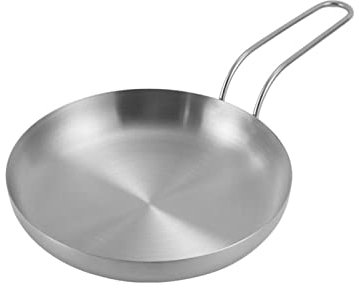 JYBNBBE Assiettes à dîner Poêle à Frire en Acier Inoxydable Poêle à Steak dorée Wok,Gold