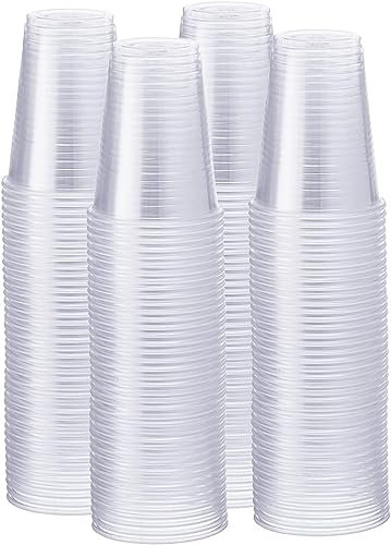 VIVAAS 100 X 7oz Clear Plastic Cups Disposable Drink Drinking Cups for Water Coolers, Travel, Camping, Offices, Home, Picnic, Everyday Use Parties and Events 180ml Durable Disposable Glasses