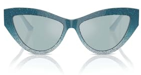 Sonnenbrille in Light Azur-Silber Mirror von Jimmy Choo, 50497c - Blau - Light Azur-Silber Mirror