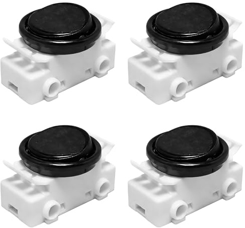4 Stück Wippschalter Rund, kompatibel mit BJB 43.409, ON/OFF, 250V 6A | Einbau Kippschalter ON/OFF, Mini Ersatzschalter für Tischlampe, Unterbauleuchte, Wandleuchte, LED,Haushaltsgeräte