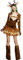 Smiffys Fever Kollektion, Rentier Damenkostüm, Tutu-Kleid mit Strapsen, Jacke & Überstiefel