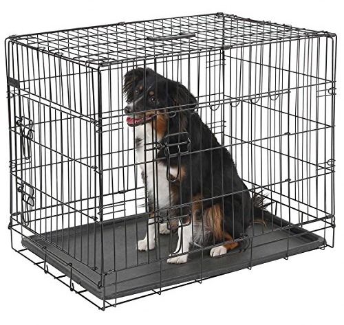 Kerbl Gittertransportbox (Länge x Breite x Höhe 63 x 48 x 57 cm, mit einer Türe, stabile Gitterbox für Hunde) 81364