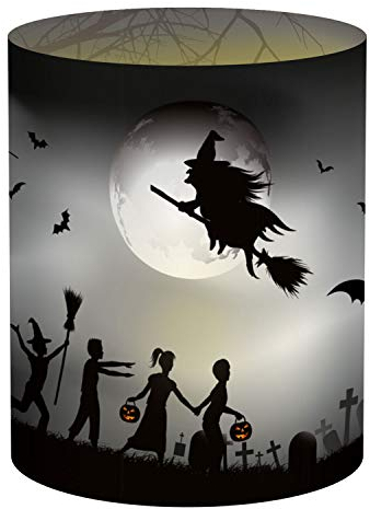 Ursus 184000102 - Mini Tischlichter, Ambiente, Halloween Design, ca. 10 x 27 cm, Durchmesser ca. 8 cm, 115 g/qm, 5 Blatt, einseitig bedruckt, aus Transparentpapier, Motiv 102, ideal als Tischdeko