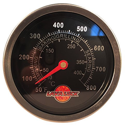 Island Outdoor, LLC Total Control® BBQ Thermometer für Kamado Smoker BBQ Pit isoliert, Schwarz