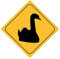 FahnenMax Autoaufkleber Sticker Achtung Schwan Aufkleber