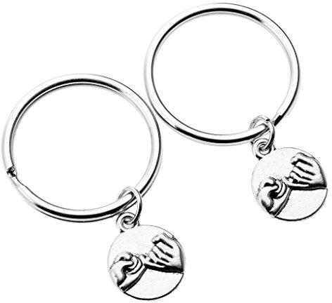 Jovivi Partner-Anhänger Kleiner Finger Versprechen Charm Freundschaft Schlüsselanhänger Geschenk für Paare & Verliebte