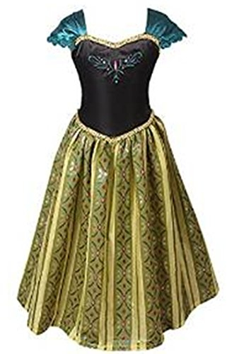 ELSA & ANNA® Déguisement de princesse pour filles ES-FBA-ANNA1 (7-8 ans, ES-ANNA1)