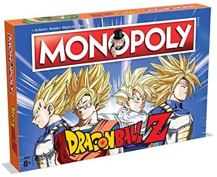 Winning Moves - Monopoly Dragon Ball Z - Jeu de société - Jeu de Plateau - A partir de 8 ans - 2 à 6 joueurs - Version française