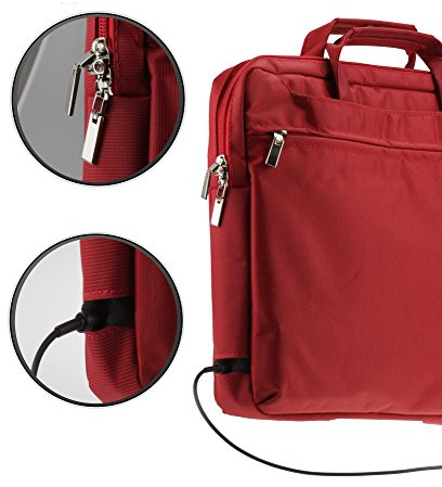 Navitech Rouge Lecteur DVD portatif Housse de Transport Sacoche Protection Compatible avec Nextbase 7