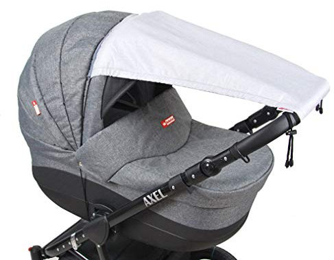 BABYLUX Sonnenschutz SONNENSEGEL für Kinderwagen Buggy UV Schütz (53. Hell Grau)