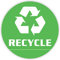 Parth Impex Recycling-Aufkleber für Mülleimer, 15,2 cm, rund, grünes Logo, selbstklebende Vinylfolie, laminiert, für wetterfeste Innen- und Außenbereiche, 12 Stück