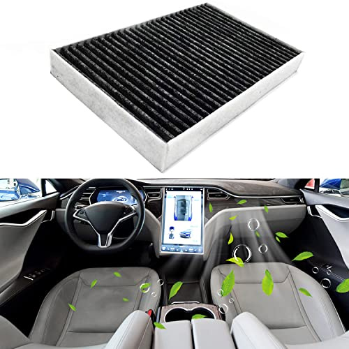 EVTIME für Tesla Model S Innenraumfilter mit Aktivkohle passend für 2012-2015 Modell S 1035125-00-A (Aktivkohle)