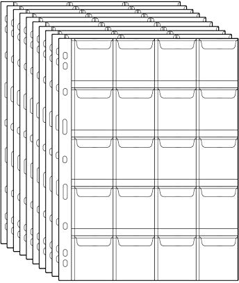 Uncle Paul 200 Pockets Standard 9-Loch Münzeinlagen für Münzen, 10 Blatt (45mm X 45mm Each Pocket) CS03120