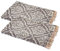 Carenesse 2er Set Handtuch Barock 60 x 100 cm grau I Edles & zartes Handtuch Set aus 100% Baumwolle mit hochwertiger Webung I Kleines Hamam Tuch für Reisen I Sport Towel leicht & saugfähig