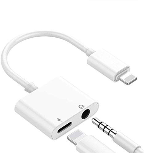 [Apple MFi Certified] iPhone Headphone Adapter & Splitter, 2 in 1 Lightning to 3.5mm AUX Audio Stereo & Charge Cable for iPhone 13/13 Pro/12/11/XS/XR/X/8/iPad/iPod