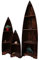 Naturesco Bootsregal Regal Boot Holz Dunkelbraun erhältl. Höhen 195cm, 145cm, 95cm LengthRange 195cm