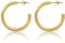 Creolen Gold Groß 28mm für Damen I Goldene 18 Karat Kreolen aus Edelstahl - Wasserfest - Runde Hoop Ohrringe in 20mm oder 28mm