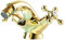 Mischbatterie Bidet Waschbecken Wasserhahn Waschbecken Wasserhahn Gold Bidet Wasserhahn Deck Vintage Wash Hot Cold Mixer Wasserhahn Kran Doppelkreuzgriff