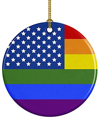 Caroline's Treasures USA Gay Pride Keramik-Weihnachtsdekoration, Mehrfarbig