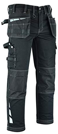 MS9 Herren Arbeitshose Bundhose Cargohose mit Holstertaschen Werkzeugtaschen Multifunktions und Kniepolster Taschen E1
