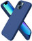 ORNARTO Compatible with iPhone 13 Mini Case, Slim Liquid Silicone 3 Layers Full Covered Soft Gel Rubber with Microfiber Case Cover 5.4 inch-Royal Blue