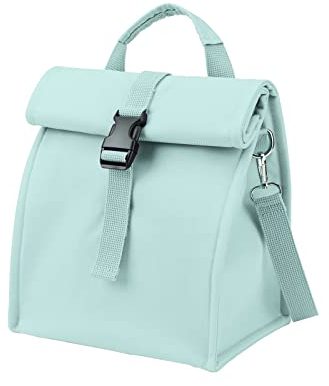 KALIDI Roll Top Insulated Lunch Bag,Cooler Bag with Adjustable Shoulder Straps,Foldable Waterproof Picnic Bag Cool Bag for Lunch for Women Men Adults Office Work,Camping,for Kids to School (Green)