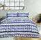 Sleepdown Batik-Bettwäsche-Set mit geometrischem Muster, wendbar, weich, pflegeleicht, Einzelbett, 135 x 200 cm, Blau/Weiß