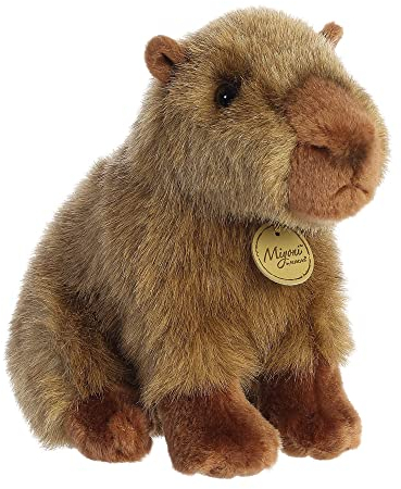 Aurora World-Aurora, 26385, MiYoni Capibara, 23cm, Peluche ecológico, marrón, Color Brown