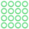 EMSea 100PCS Angeln Bissanzeiger O-Ringe Angeln Silikon Unterlegscheibe Glow In The Dark Ring 9mm ID 15mm OD Angelrute Stecker Zubehör Tackle