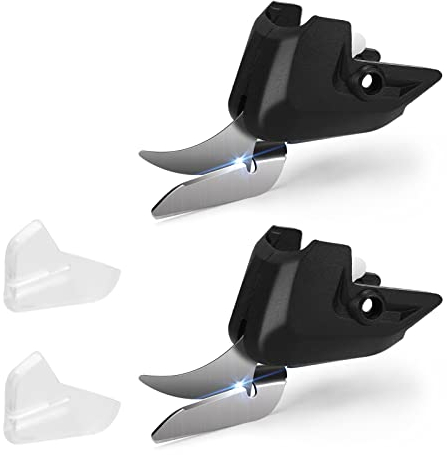 Lames de coupe de rechange avec couvercles de sécurité, pour ciseaux électriques à tissu Acemall, sans fil (noir), 2 pièces