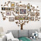hejiagongsi Stammbaum Fotorahmen Aufkleber für Wand DIY 3D Baum Wandaufkleber Wohnzimmer Baum des Lebens Wandkunst für Wohnzimmer Wanddekorationen für Schlafzimmer (207 x 146 cm, Braun)