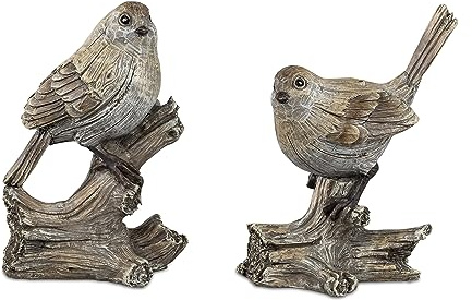 formano 2er Set Vögel Deko Holzoptik