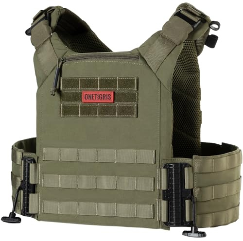 OneTigris FYR Quick-Release Plate Carrier Tactical MOLLE Vest